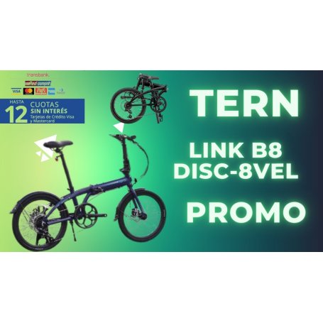 Bicicleta Plegable TERN New Link B8 Disc Blue Midnight